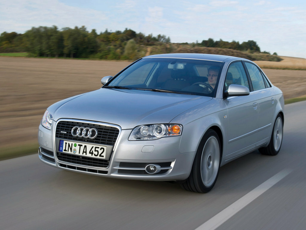 Коврики ЭВА "EVA ромб" для Audi A4 (седан / B7) 2004 - 2008, черные, 4шт.