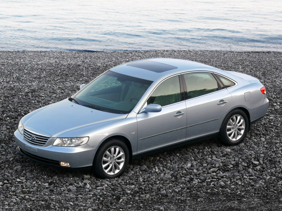 Коврики ЭВА "EVA ромб" для Hyundai Grandeur IV (седан / TG) 2005 - 2009, серые, 5шт.