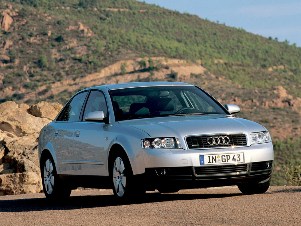 Коврики ЭВА "EVA ромб" для Audi A4 (седан / B6) 2000 - 2006, черные, 4шт.