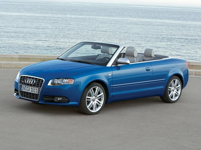 Коврики ЭВА "EVA ромб" для Audi S4 (кабриолет / B7) 2006 - 2008, черные, 4шт.