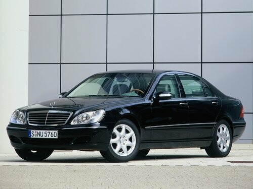 Коврики текстильные "Комфорт" для Mercedes-Benz S-Class IV (седан / W220 Short) 1998 - 2005, серые, 4шт.