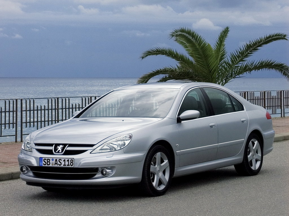 Коврики ЭВА "EVA ромб" для Peugeot 607 (седан) 2004 - 2008, черные, 4шт.