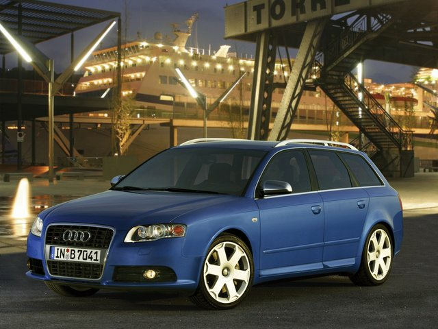 Коврики ЭВА "EVA ромб" для Audi S4 (универсал / B7) 2004 - 2008, черные, 4шт.